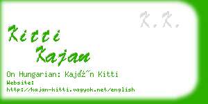 kitti kajan business card